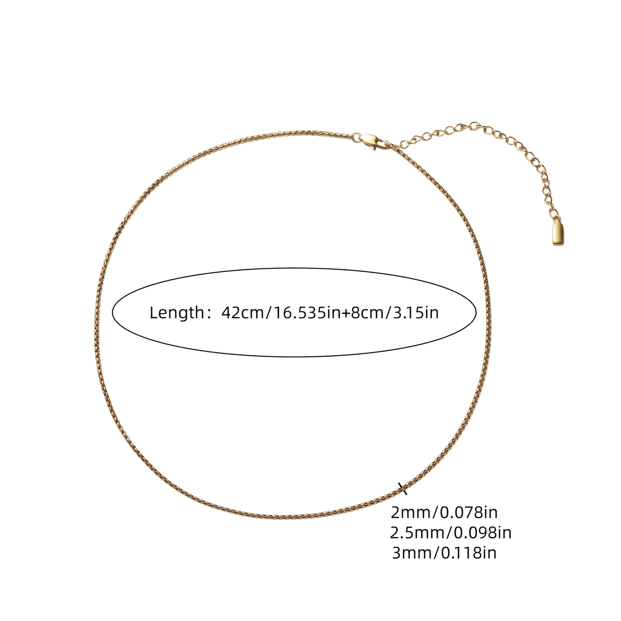 Men's Classic Casual 316 Stainless Steel Necklace, Beaded Chain